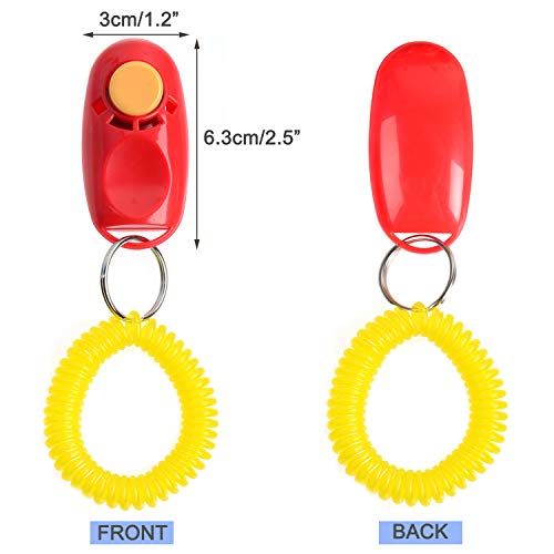 7-Color Pet Training Clicker with Hand Strap