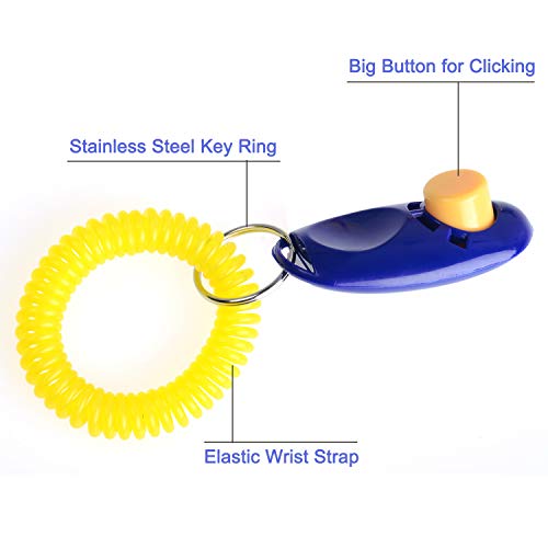 7-Color Pet Training Clicker with Hand Strap
