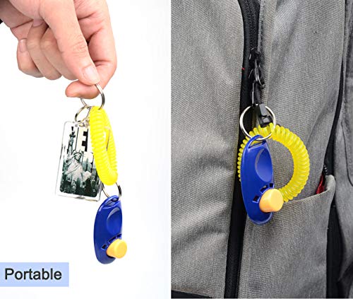 7-Color Pet Training Clicker with Hand Strap