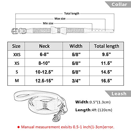 Bling Rhinestone Dog Collar and Leash Set