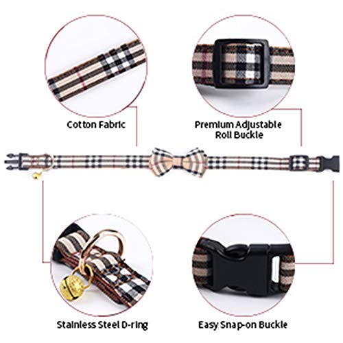 Adjustable Dog Collar with Cute Bowtie for Poodles