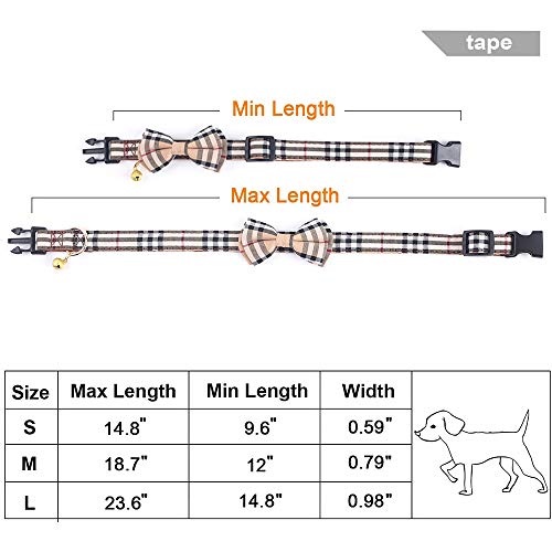 Adjustable Dog Collar with Cute Bowtie for Poodles