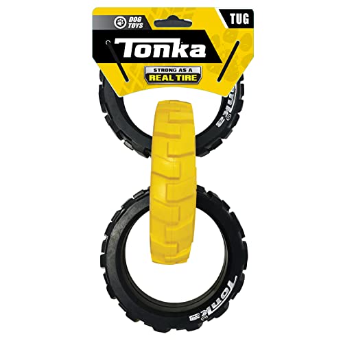 Tonka Lightweight Rubber 3-Ring Dog Tug Toy