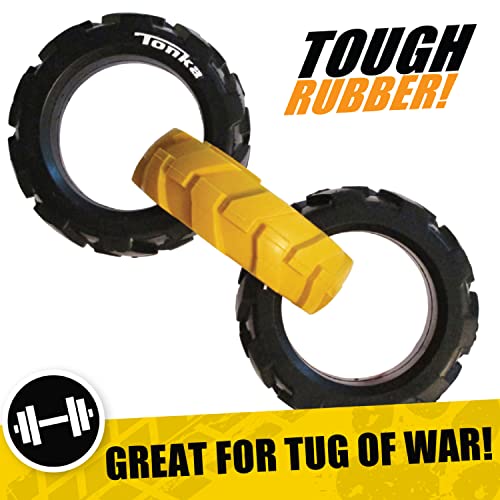 Tonka Lightweight Rubber 3-Ring Dog Tug Toy