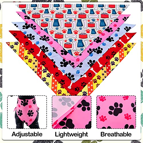 100PCS Small Dog Bandana Pack - Summer Paw Prints