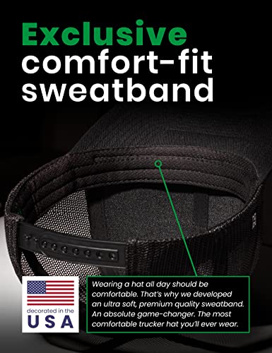 Poodle Dog Leather Trucker Hat - Black