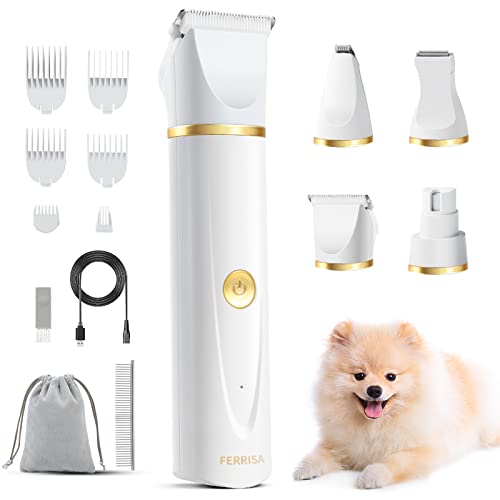 Poodle Dog Grooming Clippers Kit: Low Noise, 4 Blades