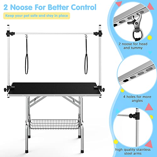 Adjustable 46'' Poodle Grooming Table with Accessories
