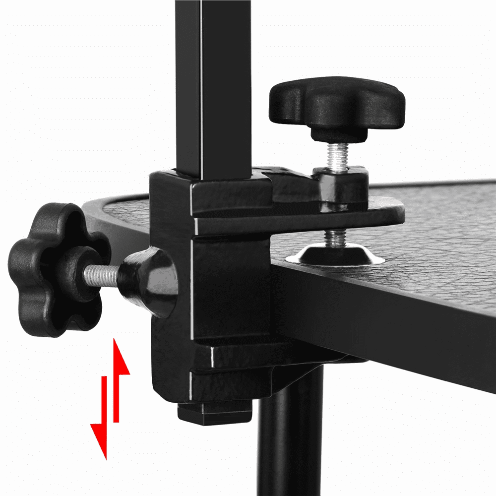 Adjustable Folding Poodle Grooming Table with Noose, Black