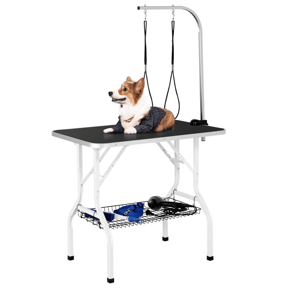 36'' Adjustable Pet Grooming Table for Poodles, Black