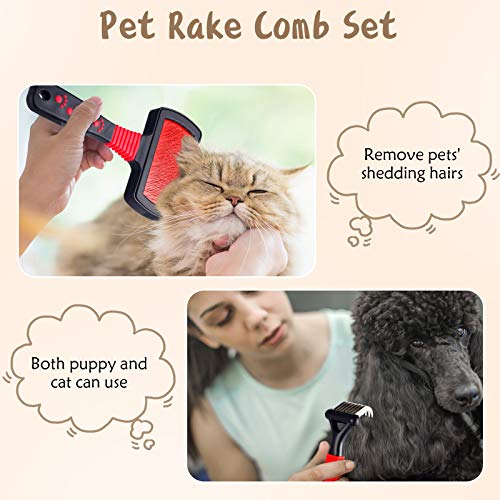 Poodle Dog Grooming Comb Set: 4-Piece Brushes