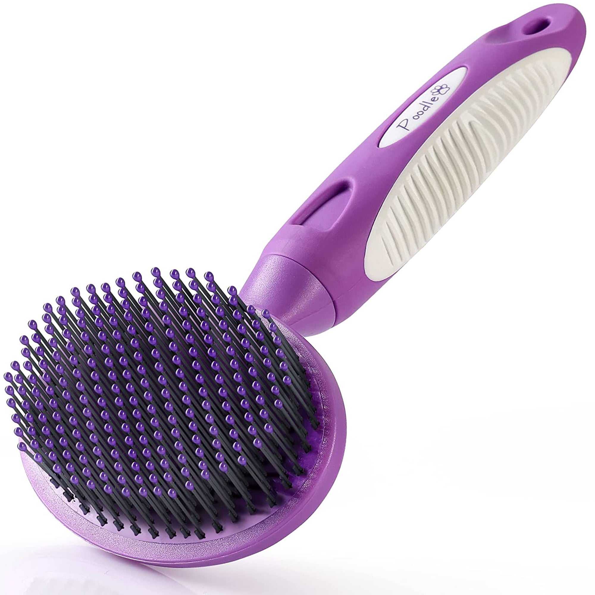 Poodle Pet Round Bristle Hair Brush: Dogs & Cats
