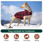 Kuoser Reversible Poodle Dog Winter Coat, Red