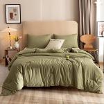 Olive Green 3-Piece Bedding Set for King Size