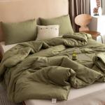 Olive Green 3-Piece Bedding Set for King Size