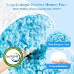 Adjustable Shredded Memory Foam Cool Pillows - Set of 2