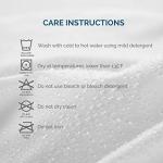 LUCID Cotton Twin Mattress Protector in White