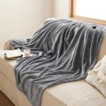 Bedsure Cozy Plush Throw Blanket - Grey 127x152 cm