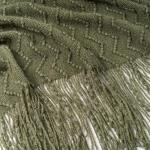 BATTILO HOME Olive Green Textured Knit Throw Blanket