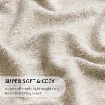 BOURINA Beige Faux Cashmere Throw Blanket 50x70 Inches