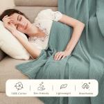 EMME Turquoise 4-Layer Cotton Muslin Blanket