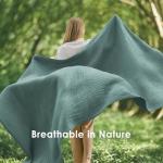 EMME Turquoise 4-Layer Cotton Muslin Blanket