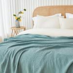 EMME Turquoise 4-Layer Cotton Muslin Blanket