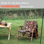 Super Soft Orange Merino Wool Blanket for Indoor/Outdoor