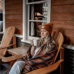 Super Soft Orange Merino Wool Blanket for Indoor/Outdoor