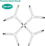Adjustable Bed Sheet Fasteners - Set of 4