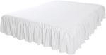 Ruffled Queen Bed Skirt, 16 Inch, Bright White