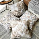 Phantoscope Coffee Color Decorative Cushion Covers Set
