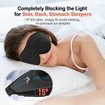 LitBear Black Sleep Masks for Side Sleepers