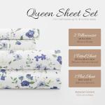 Blossoms Blue Queen Sheet Set - Ultra-Soft Comfort