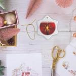 Greek Happy Easter Red Cross Snowflake Ornament