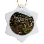 Snowflake Porcelain Ornament - Kayakoy Greek Art