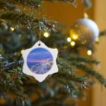 Greece Oia Sunset Snowflake Ornament