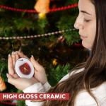 Happy Easter Greek Porcelain Ornament with Cross