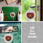 Happy Easter Greek Porcelain Ornament with Cross