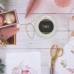 Golden Yellow Ancient Greek Spirals Porcelain Ornament