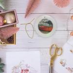 Mykonos Harbor Fishing Boats Porcelain Ornament