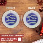 Greek Independence Day Porcelain Ornament with Flag