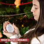 Greek Alphabet Circle Porcelain Ornament by 3dRose