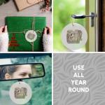 Greek Wrestlers Porcelain Circle Ornament