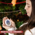 Porcelain Circle Ornament - Elafonisi Beach Design