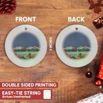 Porcelain Circle Ornament - Elafonisi Beach Design