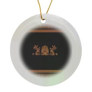 Ancient Greek Spirals and Palm Leaves Ornament