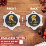 Ancient Greek Helmet Snowflake Ornament - Molon Labe