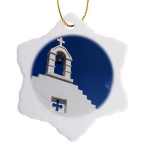 Snowflake Porcelain Ornament - Imerovigli, Greece