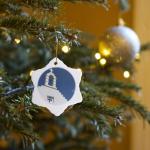 Snowflake Porcelain Ornament - Imerovigli, Greece